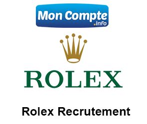 rolex recrutement